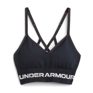 NWT black Under Armour Seamless Long-Line Low-Impact Sports Bra XL